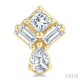 1/3 Ctw Mixed Cut Diamond Fashion Earrings in 14K Yellow Gold